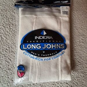 Indera Men's White Thermal Long Johns